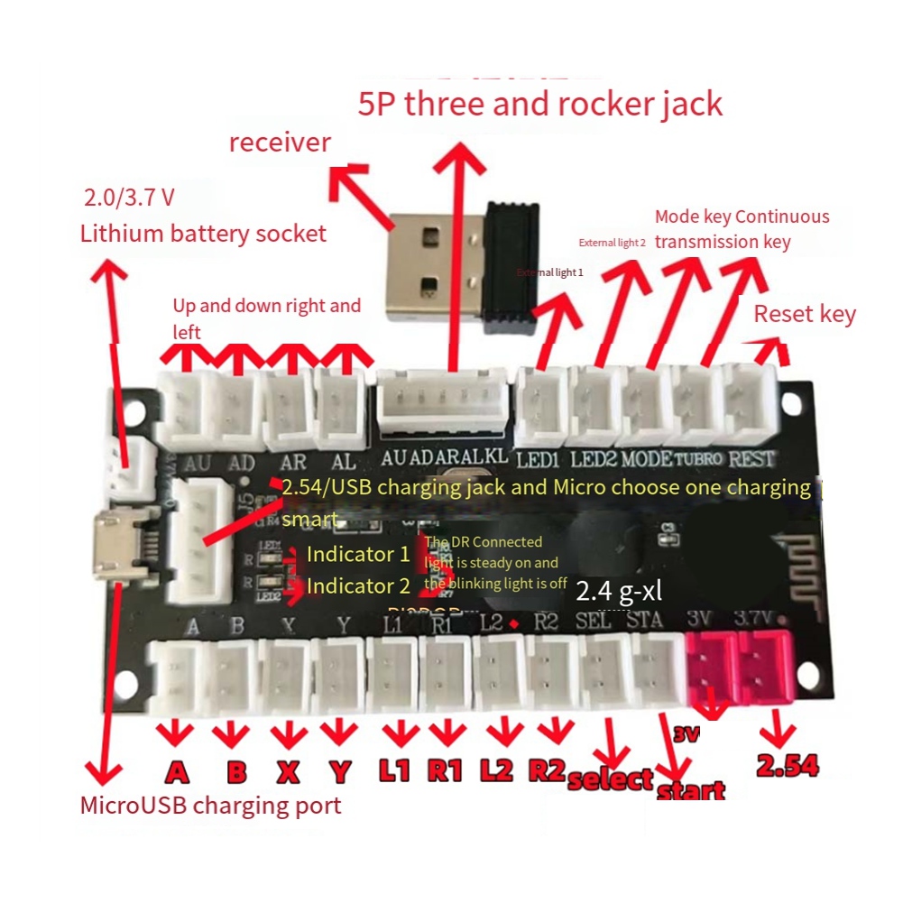 Board Game Android - L77A 2.4G Kablosuz Sıfır Gecikmeli Joystick