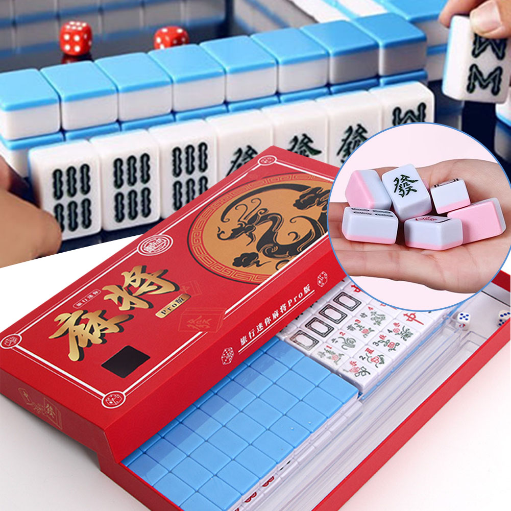 Board Game Organization - Taşınabilir Seyahat Mini Mahjong Seti Seyahat