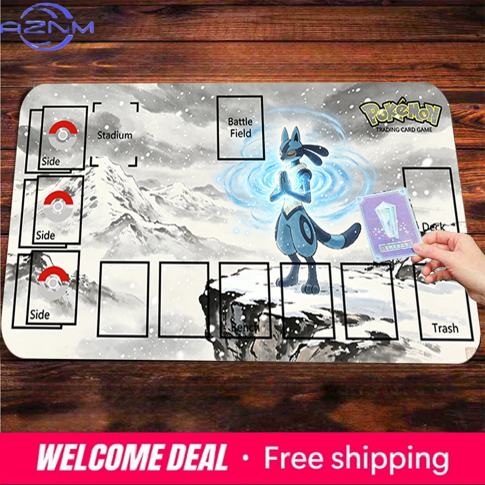 Play Mat Neoprene - Bu, Lucario'ya (aura yetenekleriyle bilinen güçlü