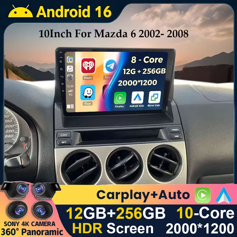 Board Game For 2 Players - Android 16 Auto Mazda 6 2002-2008