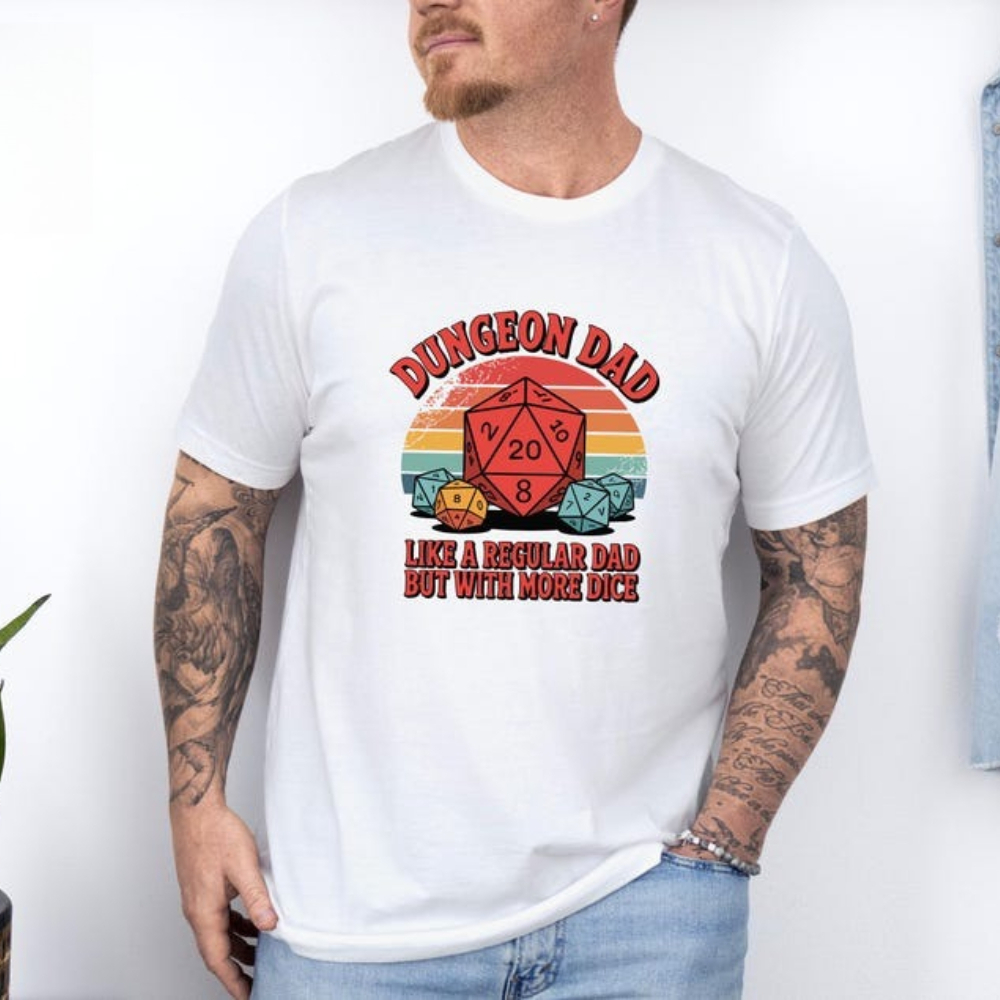 Board Game Night - Dungeon Dad Shirt Komik Zindanlar ve