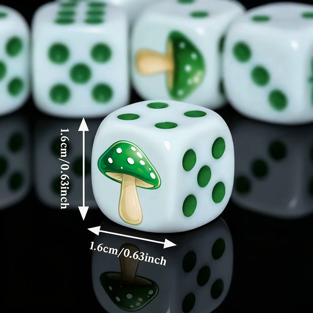 6 adet sevimli yeşil mantar D6 - Board Game Night incelemesi ve fiyatı