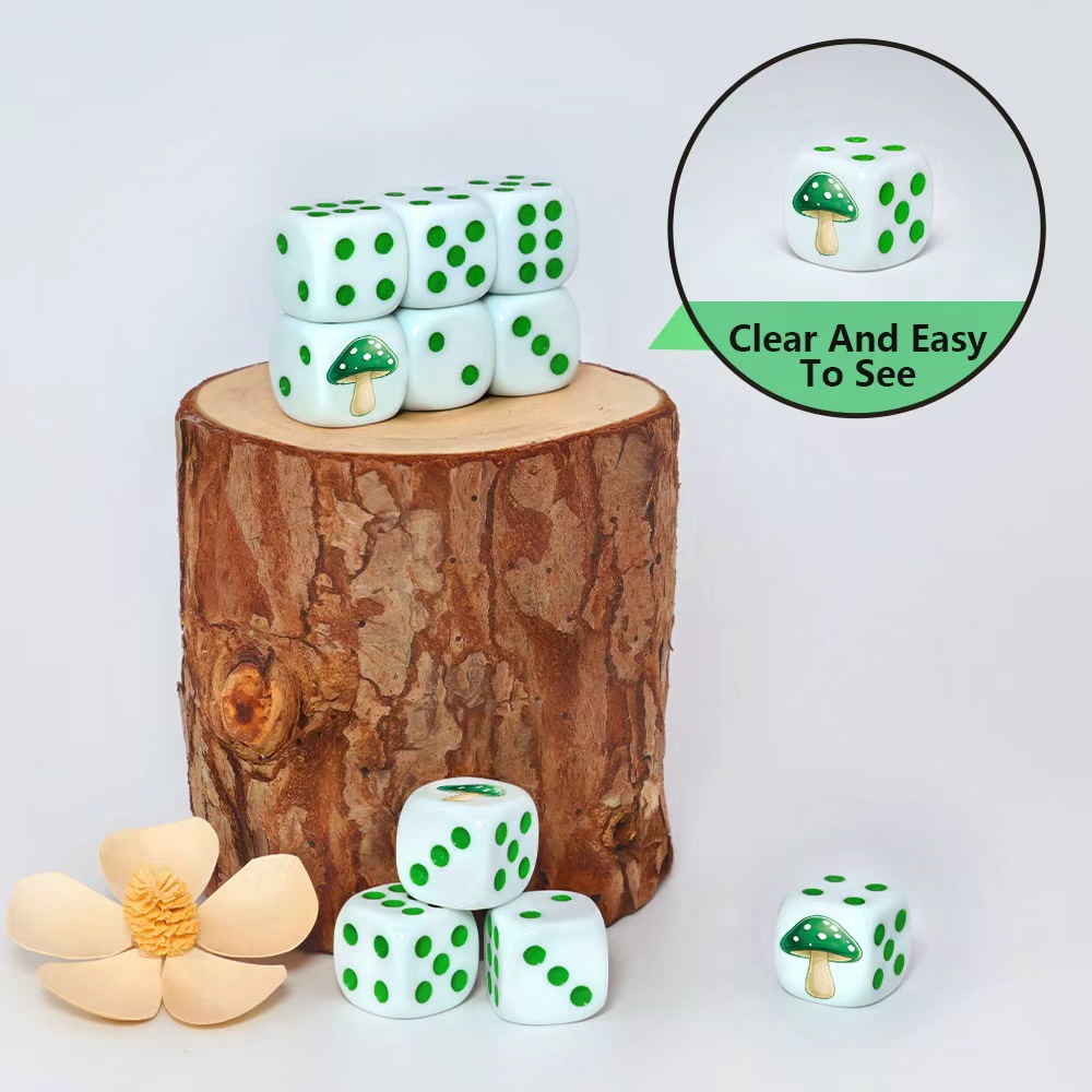 6 adet sevimli yeşil mantar D6 - Board Game Night incelemesi ve fiyatı