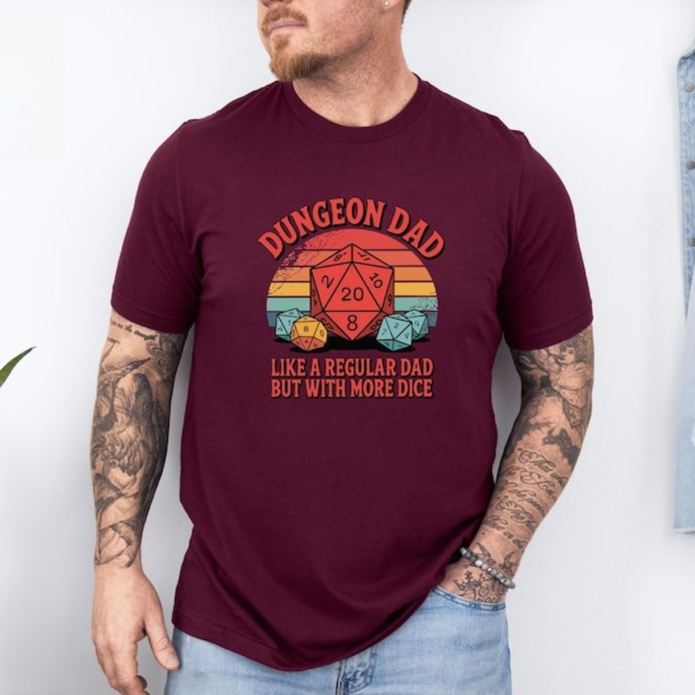 Dungeon Dad Shirt Komik Zindan - Board Game Night incelemesi ve fiyatı